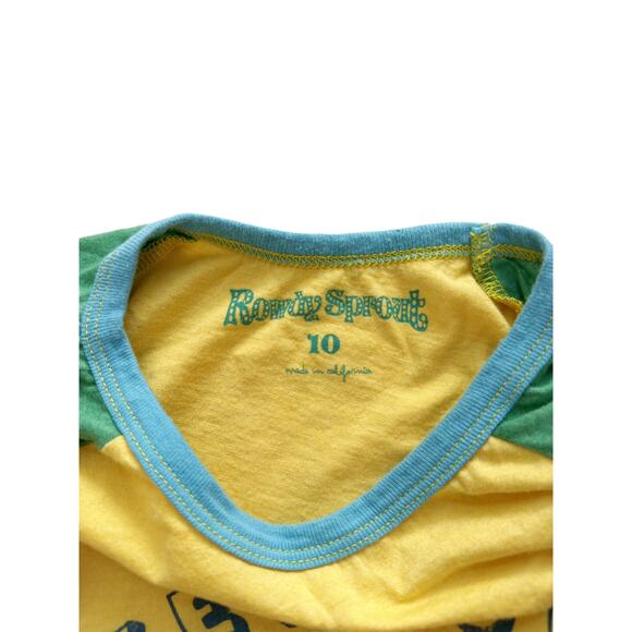 Rowdy Sprout Beatles Yellow Submarine Raglan Tee Size 10 - Picture 4 of 4